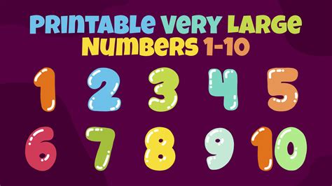Printable Very Large Numbers 1 10 Numbers 1 10 Letters And Numbers Number Chart Number