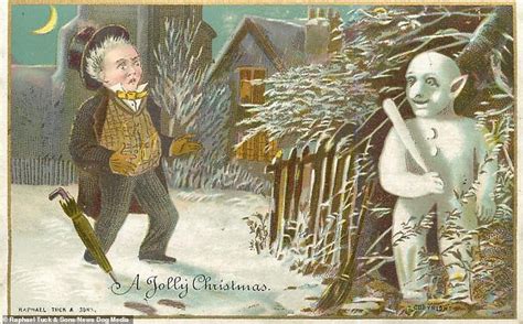 wishing you a very eerie christmas creepy victorian greetings cards vintage holiday cards