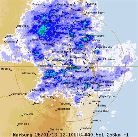 The radar's coverage, based on detecting echoes at an altitude of 3000m, extends to a range of about 200 km in the north to tin can bay, then it follows a. 256 km Brisbane Marburg Radar Loop | Tour de Cure - Paul ...