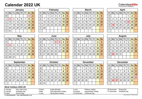 Calendar 2022 Uk Free Printable Microsoft Word Templates Uk 2022
