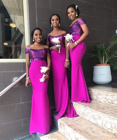 Pin By Verses Verses On Bridal Gowns And Weddings African Bridesmaid Dresses Fuchsia