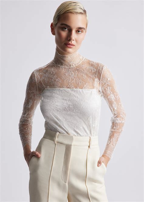 Turtleneck In Chantilly Lace Adam Lippes