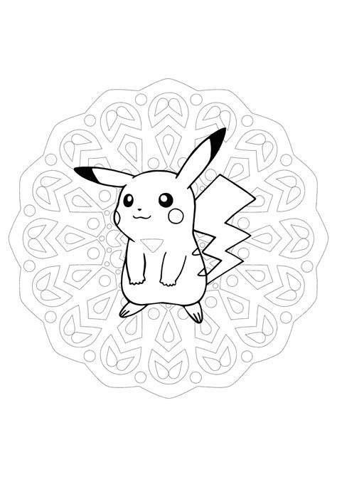 Pikachu Mandala Coloring Pages 2 Free Coloring Sheets 2020 Pikachu