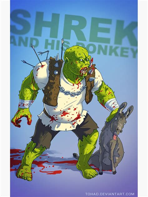 Shrek Badass Canvas Print By Tohad Redbubble