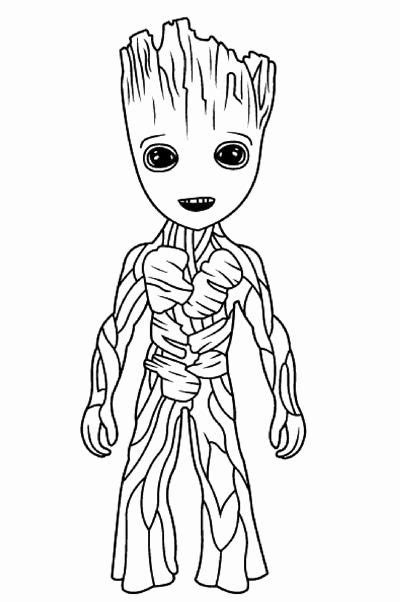 Groot coloring pages from coloring pages groot printable for kids & adults free. √ 24 Baby Groot Coloring Page (With images) | Avengers ...