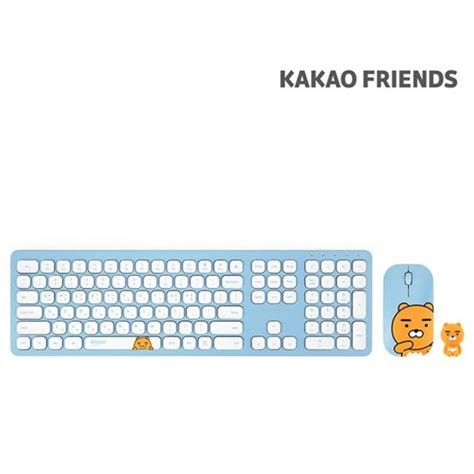 Kakao Friends Wireless Keyboard Wireless Mouse Set Korean English