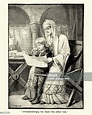 Queen Osburh Teaching Her Son Alfred The Great To Read Stock ...