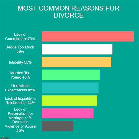 Most Common Reasons For Divorce Statistics Source Wf Lawyers Com