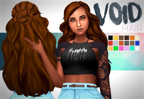 My Sims 4 Blog Void Hair By Chocolatemuffintop