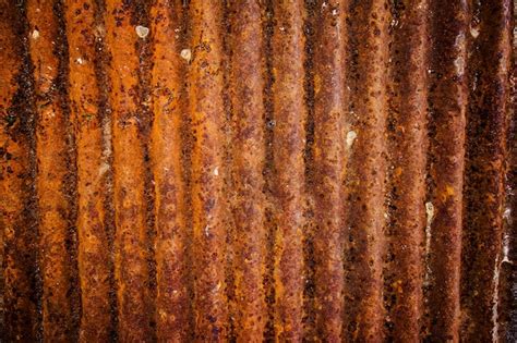 Premium Photo A Rusty Corrugated Iron Metal Texture