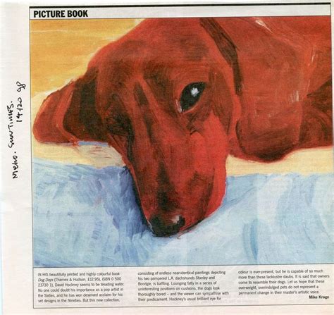 David Hockneys Painting Of One Of His Dachshunds Hockney Dog