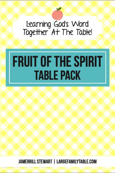 Fruit Of The Spirit Table Pack 15 Pages Jamerrill Stewart Large