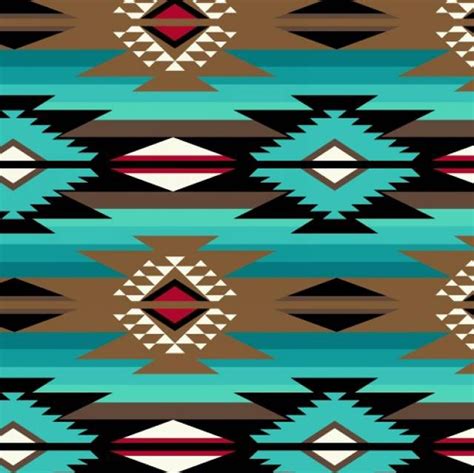 Raindance Teal Native American Fleece Fabric Fabric By The Yard