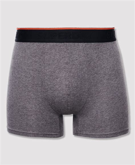 Mens Organic Cotton Classic Boxer Triple Pack In Black Superdry Uk