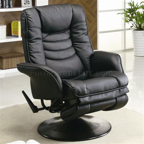 If you are looking for a sophisticated modern looking recliner chair, look no further! Black Leatherette Modern Swivel Recliner Chair w/Round Base