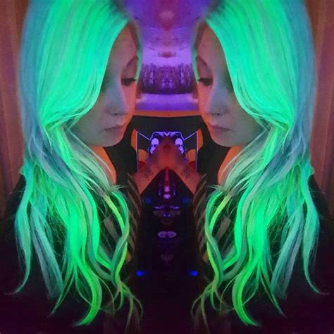 The Latest Hairstyle Trend Is This Glow In The Dark Hair