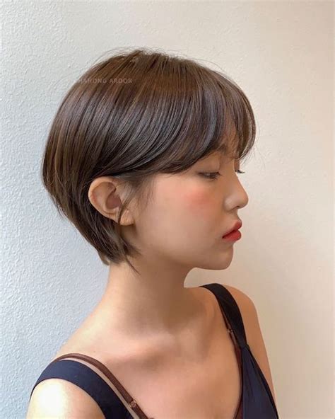 Classic Korean Pixie Cut Girls Short Haircuts Haircuts Straight Hair Short Straight Hair Very
