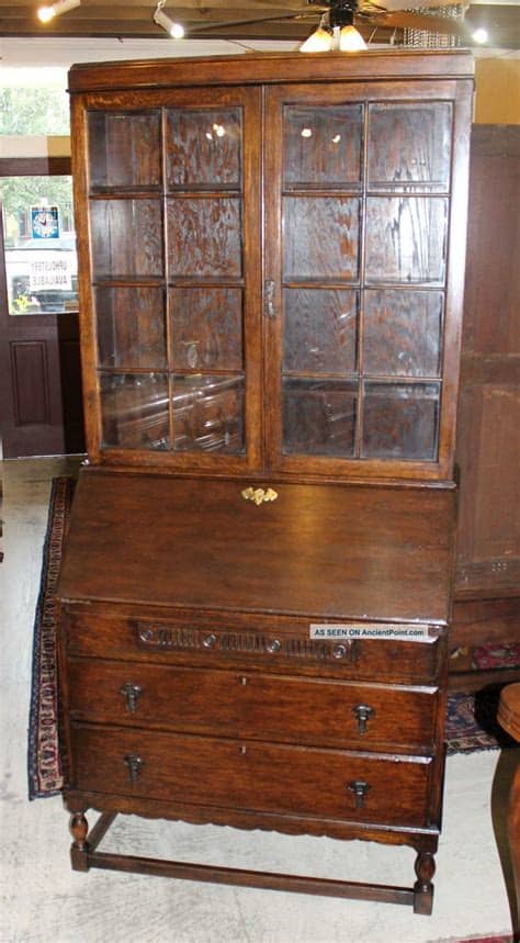 Re done in annie sloan chalk paint, (provance/ old white) sealed and. English Antique Secretary Desk. Made From Oak. 1900-1950 ...