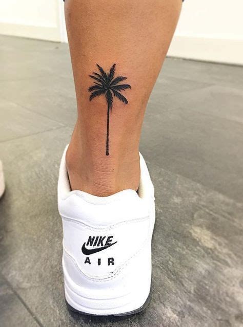 Palm Tree Tattoo on back of ankle | Palm tattoos, Tattoos, Tree tattoo
