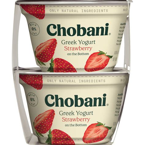 Chobani Yogurt Greek Non Fat Strawberry 4 Pack 53 Oz Instacart