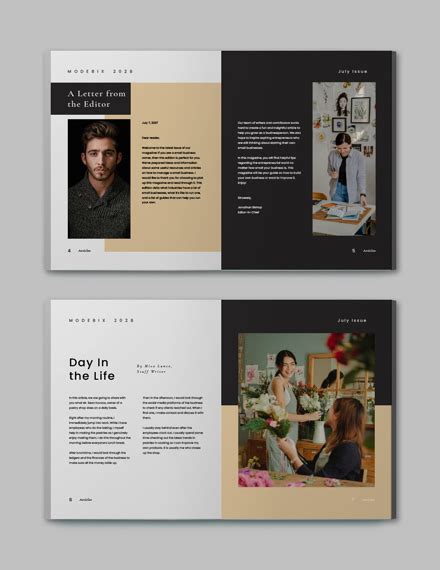 Free Modern Small Business Magazine Template Indesign Word