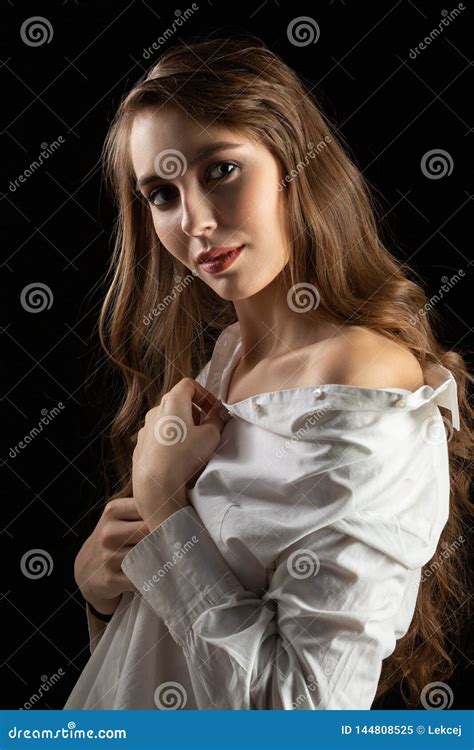 Sensual Girl Undressing Stock Image Image Of Cosmetic 144808525