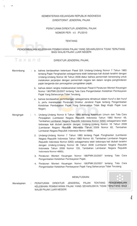 Format Surat Permohonan Restitusi Pajak Delinewstv