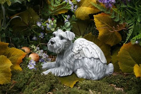 Schnauzer Dog Angel Statue Pet Memorial Garden Decor Etsy Pet