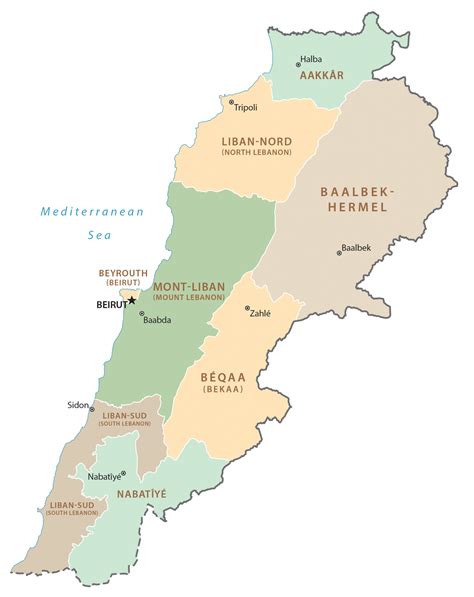 Ливан карта с городами 90 фото