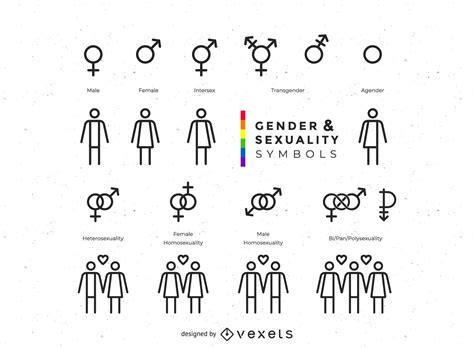 Baixar Vetor De Coleção De Símbolos De Gênero E Sexualidade