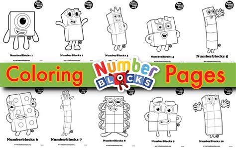 Numberblocks Printable Coloring Pages Fun Printables For Kids