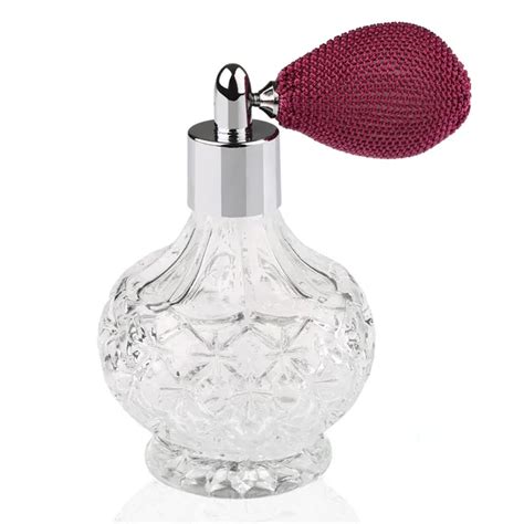 New 80ml Crystal Perfume Atomizer Fragrance Spray Bottles Magenta Short