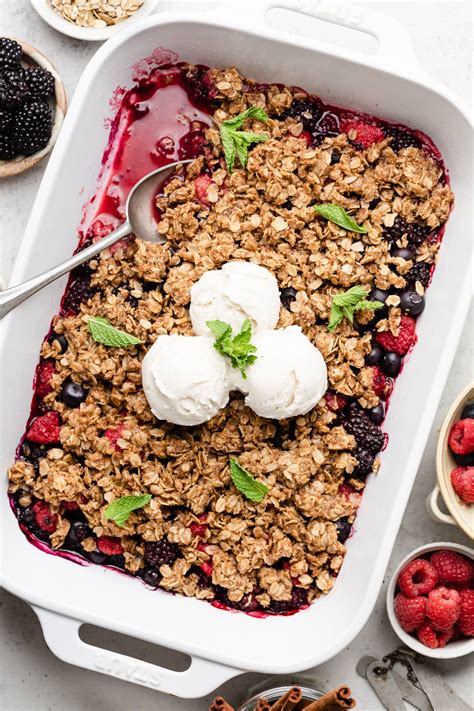 Mixed Berry Crisp All The Healthy Things