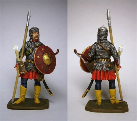 Polish Armored Cossack Xvii Century Tin Figure 54mm Etsy