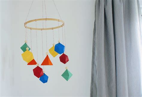 Geometric Paper Mobile Custom Designs Available Etsy Paper Mobile