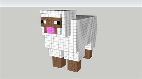 Minecraft Sheep Large Block Modelstatue 3d Warehouse