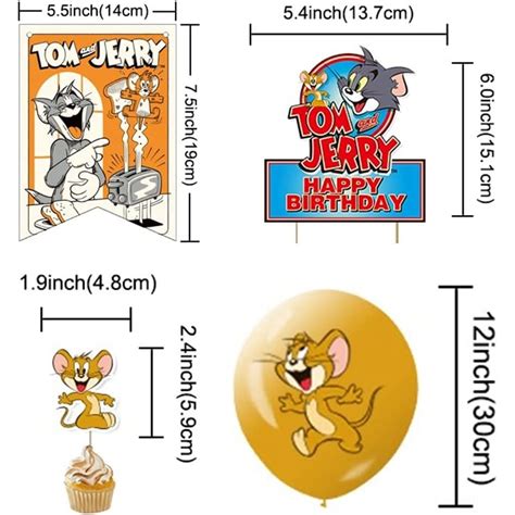 Set 18 Baloane Copii Tom And Jerry Petrecere Aniversara Latex 1