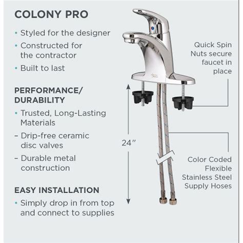 American Standard Colony Pro Single Handle Kitchen Faucet With Pull Out