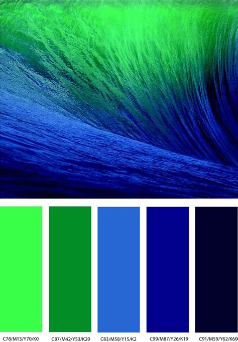 A Rich Range Of Color From Fluorescent Green To Very Dark Blue
