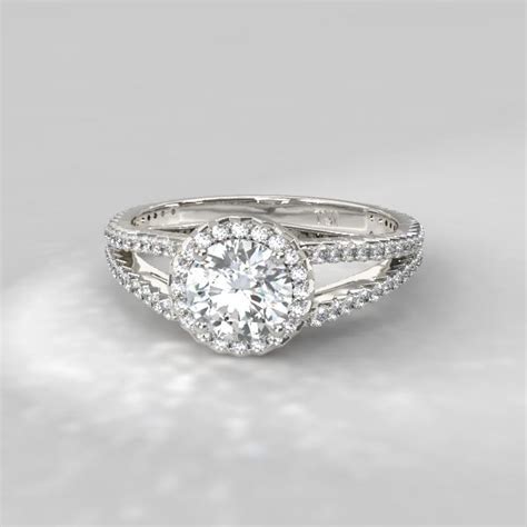 Aylin Blue Sapphire And Diamond Halo Engagement Ring Blue Sapphire