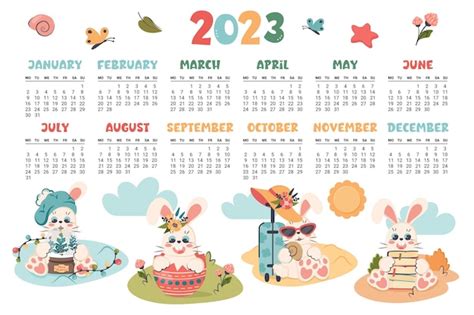 Kids Calendar 2023 Images Free Download On Freepik