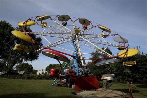 Antique Amusement Park Rides Rile Up Neighborhood Photo