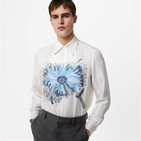 Lv X Yk Psychedelic Flower Classic Shirt Men Ready To Wear Louis