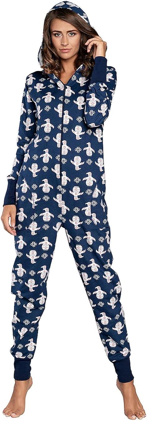 Damen Schlafanzug Aus Baumwolle Pijama Onesie Warm Jumpsuit Long Sleeve Bodysuit Mit Kapuze