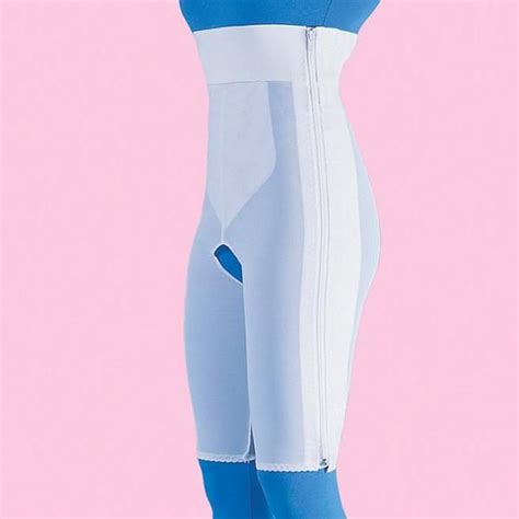 High Waist Compression Girdle Above Knee Hook And Eye With Zipper