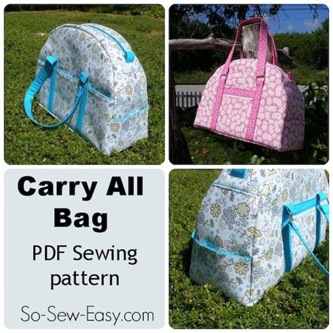 Carry All Bag Pdf Sewing Pattern Weekender Or Carry On Etsy