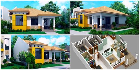 Do it all online at your own convenience. MyHousePlanShop: Modern Bungalow House Plan with 3D Floor ...