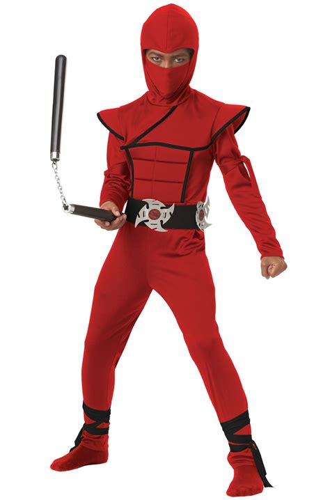 Stealth Ninja Child Costume Redblack