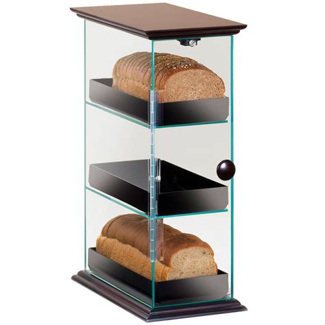 Cal Mil 1204 52 Three Tier Bread Display Case With Wood Top And Base