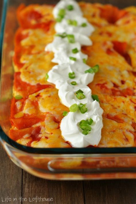 Pasta with tomato sauce is good, sure. Sour Cream Enchiladas - Life In The Lofthouse